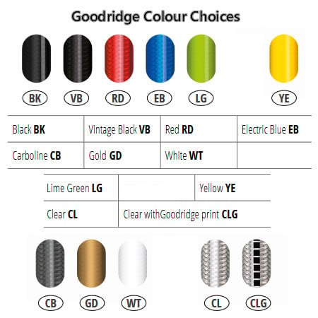 Goodridge Brake Hose Colour Choices